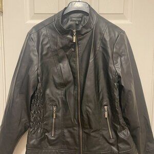 New Look Ladies Black Faux Leather Jacket Size 2X